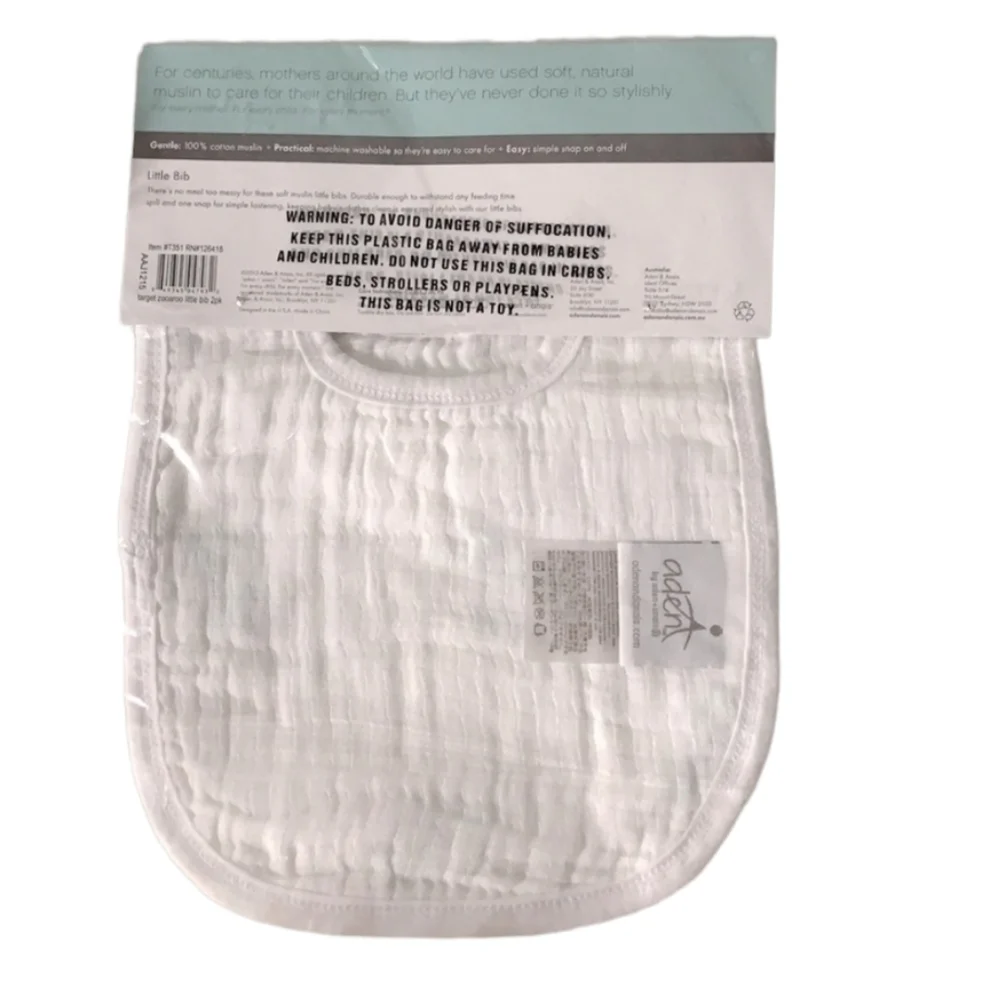 Aden + Anais Silky Little Bibs, 2 Pack